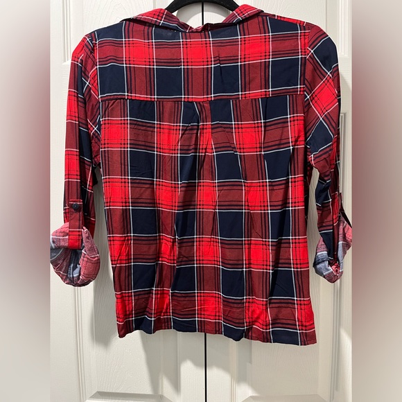 Fashion Nova Plaid Collared Surplice Top NWT - Picture 8 of 10